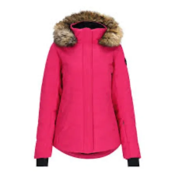 Obermeyer Pink Fuchsia Tuscany II Ski Jacket with fur - Picture 1 of 4